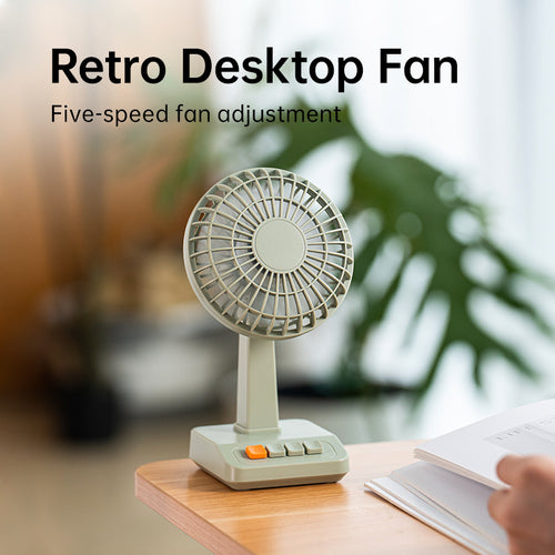 Unisex nano compact battery table fan with USB charging function quiet operation adjustable tilt angle Bowlift