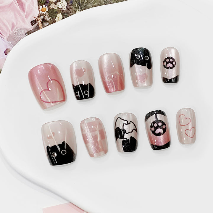 Artistic Press-On Nails Bowlift