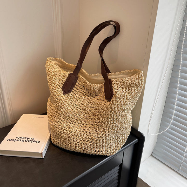 Beach bag with sturdy leather handles Bowlift
