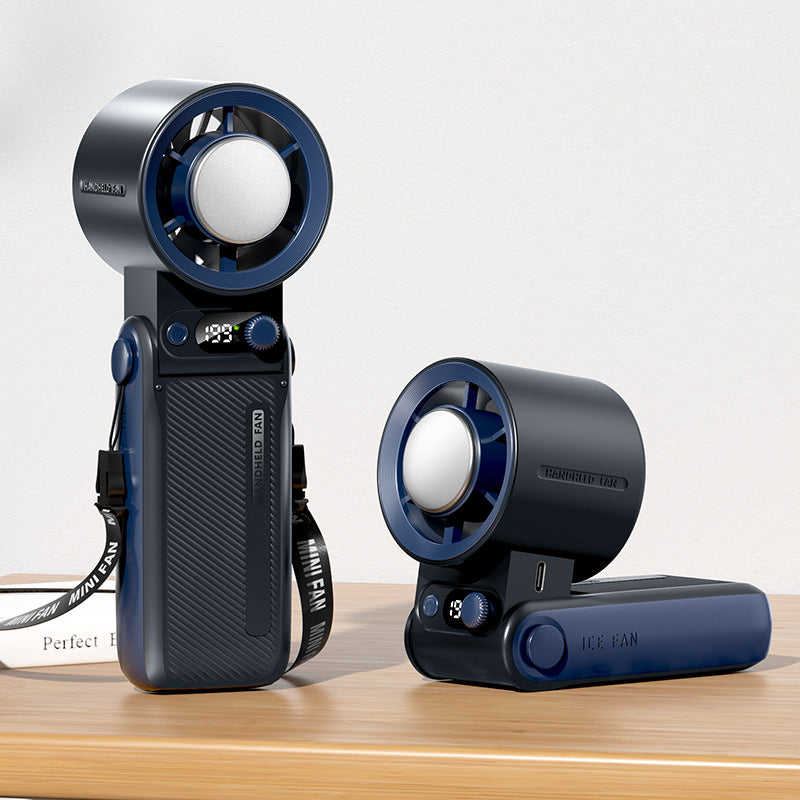Unisex Portable Rechargeable Handheld Cooling Fan with Adjustable Speed Bowlift