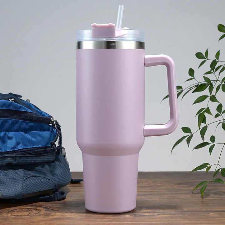 Women's insulated drinking cup with practical carrying handle Bowlift