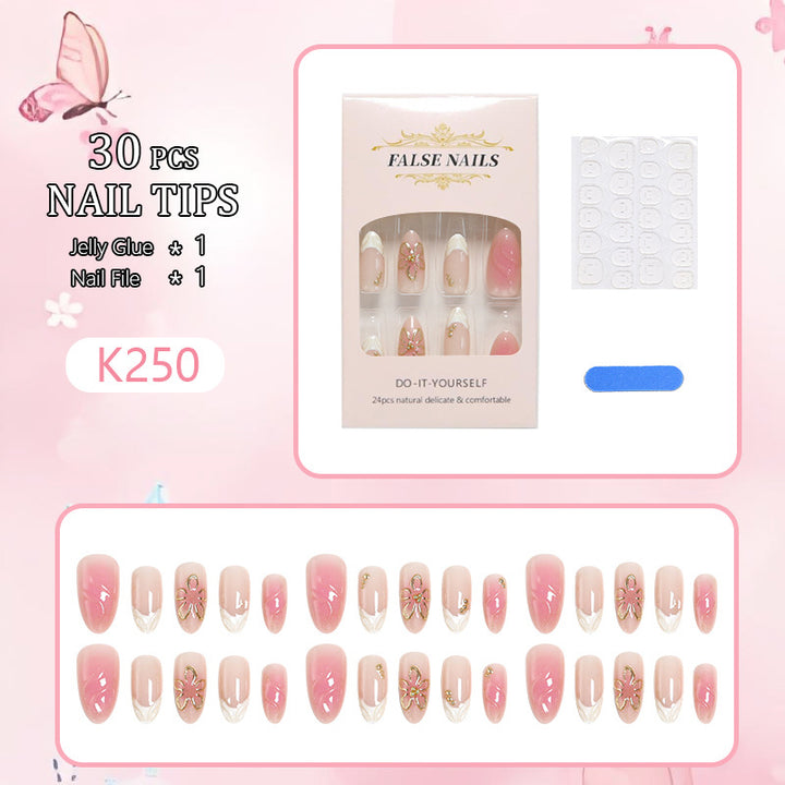 Artificial nails with delicate floral design Bowlift