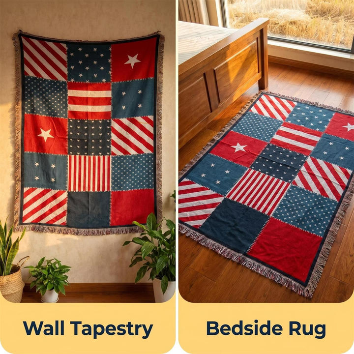 Vintage Patchwork Throw Blanket