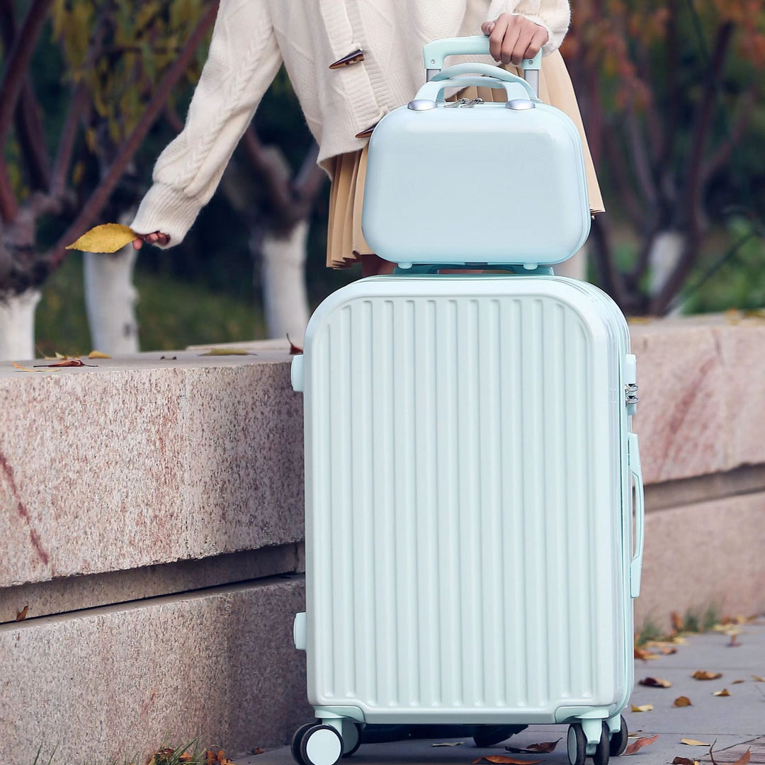Women's Stylish Dual-Compartment Rolling Luggage Bowlift