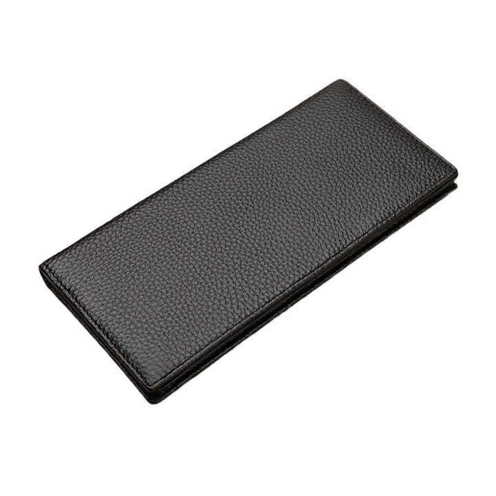 Textured Leather Long Wallet Bowlift