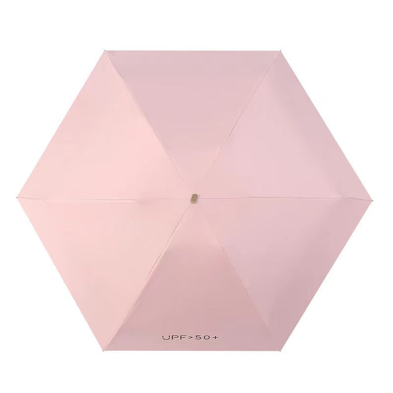 Ladies UV Protection Folding Umbrella with Unique Design Bowlift
