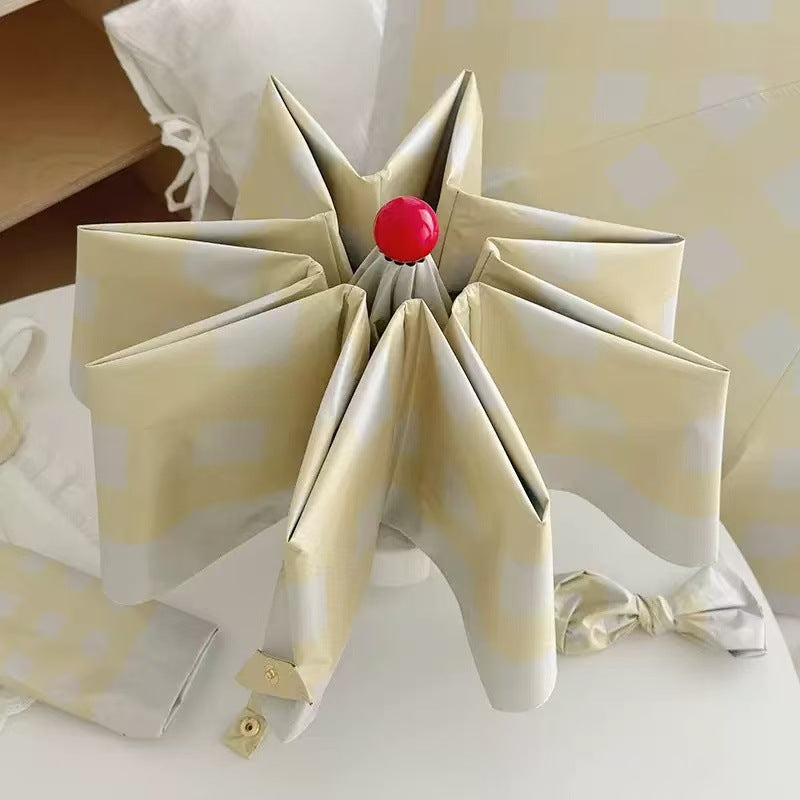 Women’s Foldable Umbrella with Special Design Bowlift