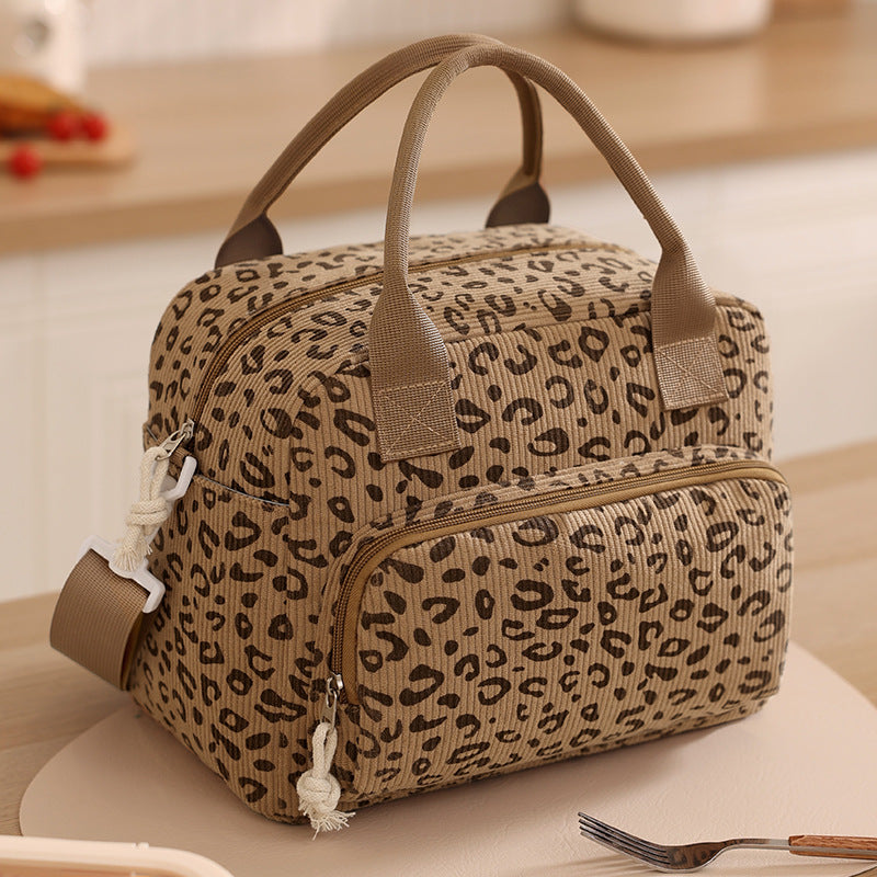 Insulated Lunch Bag with Stylish Zebra Print Bowlift