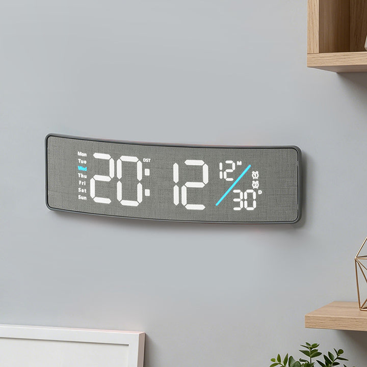 Digital multifunction alarm clock with soft textile cover Bowlift