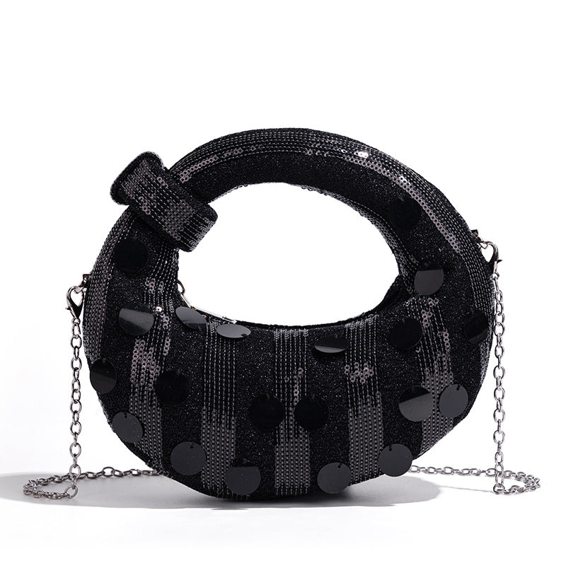 Chic Rhinestone-Embellished Handbag Bowlift