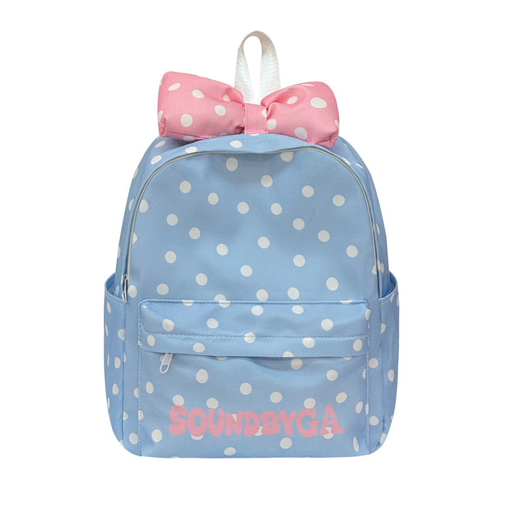 Stylish Polka Dot Backpack with Bow