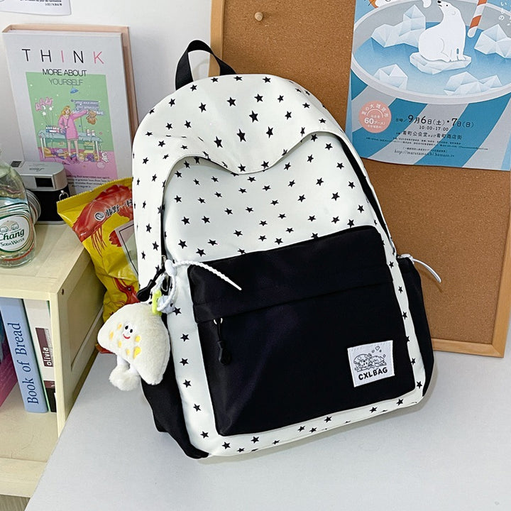 Star-Patterned Casual Backpack