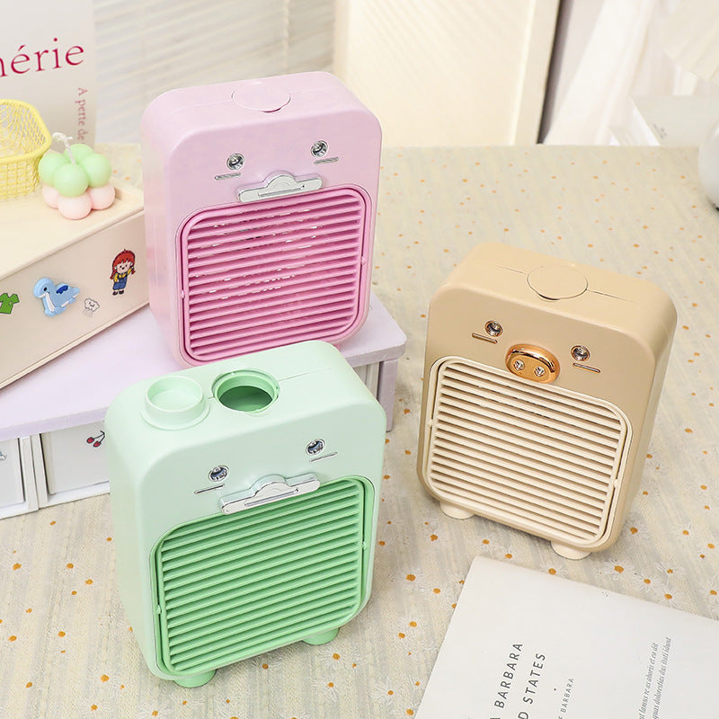 Women's Portable Mini Table Fan with USB Connection and Creative Design Bowlift