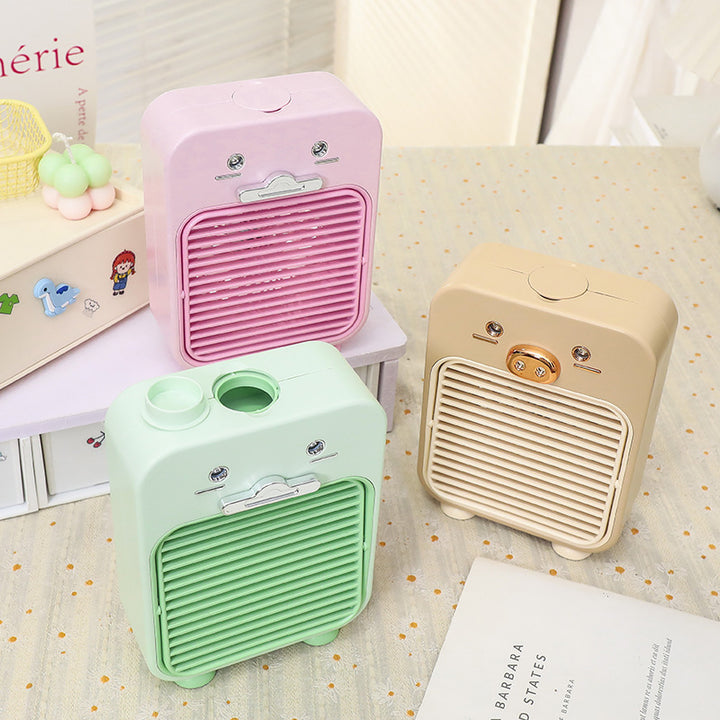 Women's Portable Mini Table Fan with USB Connection and Creative Design Bowlift