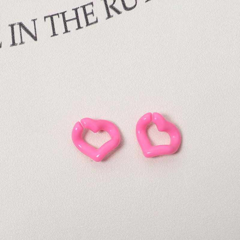 WoHeart-Shaped Decorative Earrings Bowlift