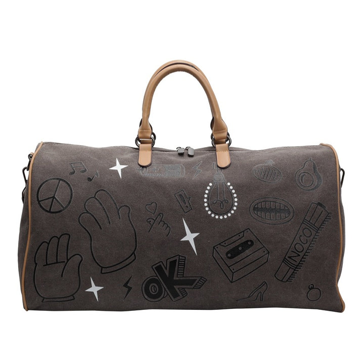 Travel bag with unique gray faux leather design Bowlift