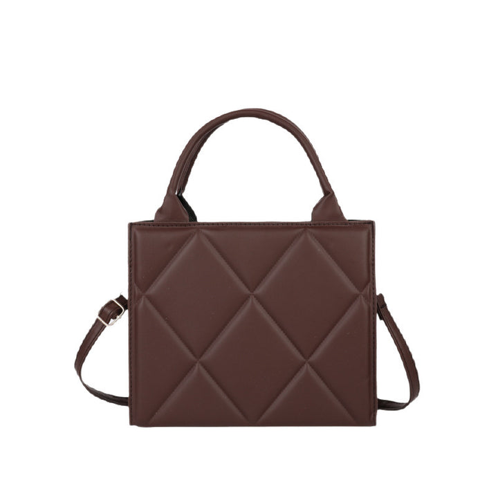 Quilted Leather Shoulder Handbag Bowlift