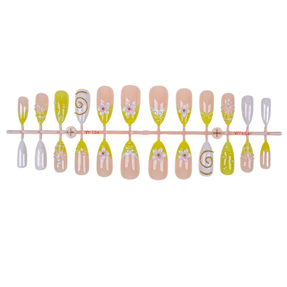 Artistic Designed Press-On Nail Set Bowlift