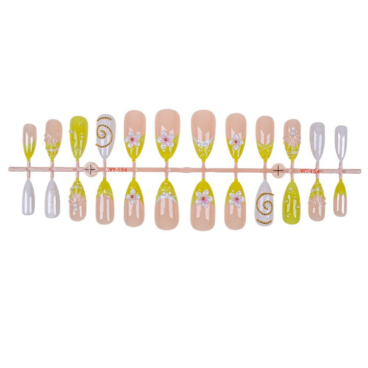 Artistic Designed Press-On Nail Set Bowlift