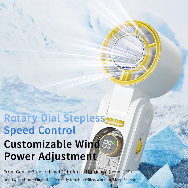 Women's portable multifunction fan with digital display Bowlift