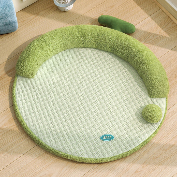 Unisex round baby crawling mat with ergonomic neck pillow and non-slip bottom Bowlift