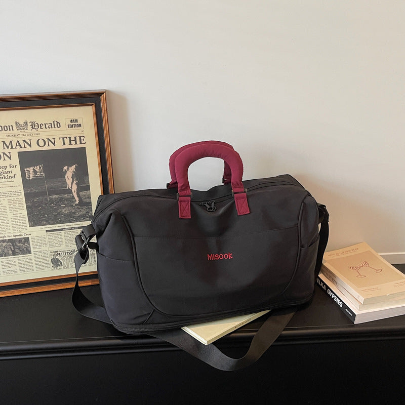 Stylish Leather Travel Duffel Bag