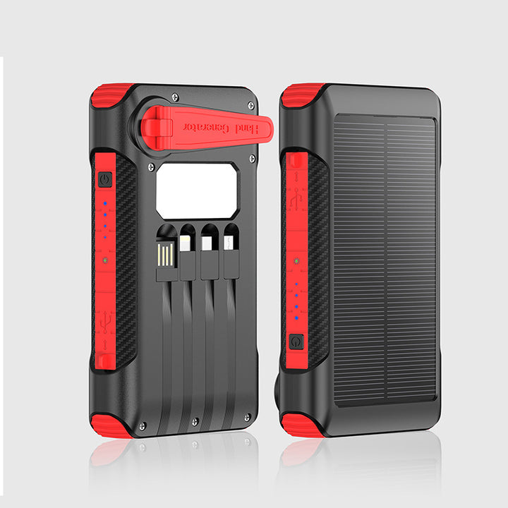 Solar-powered power bank with multiple charging ports and LED display Bowlift