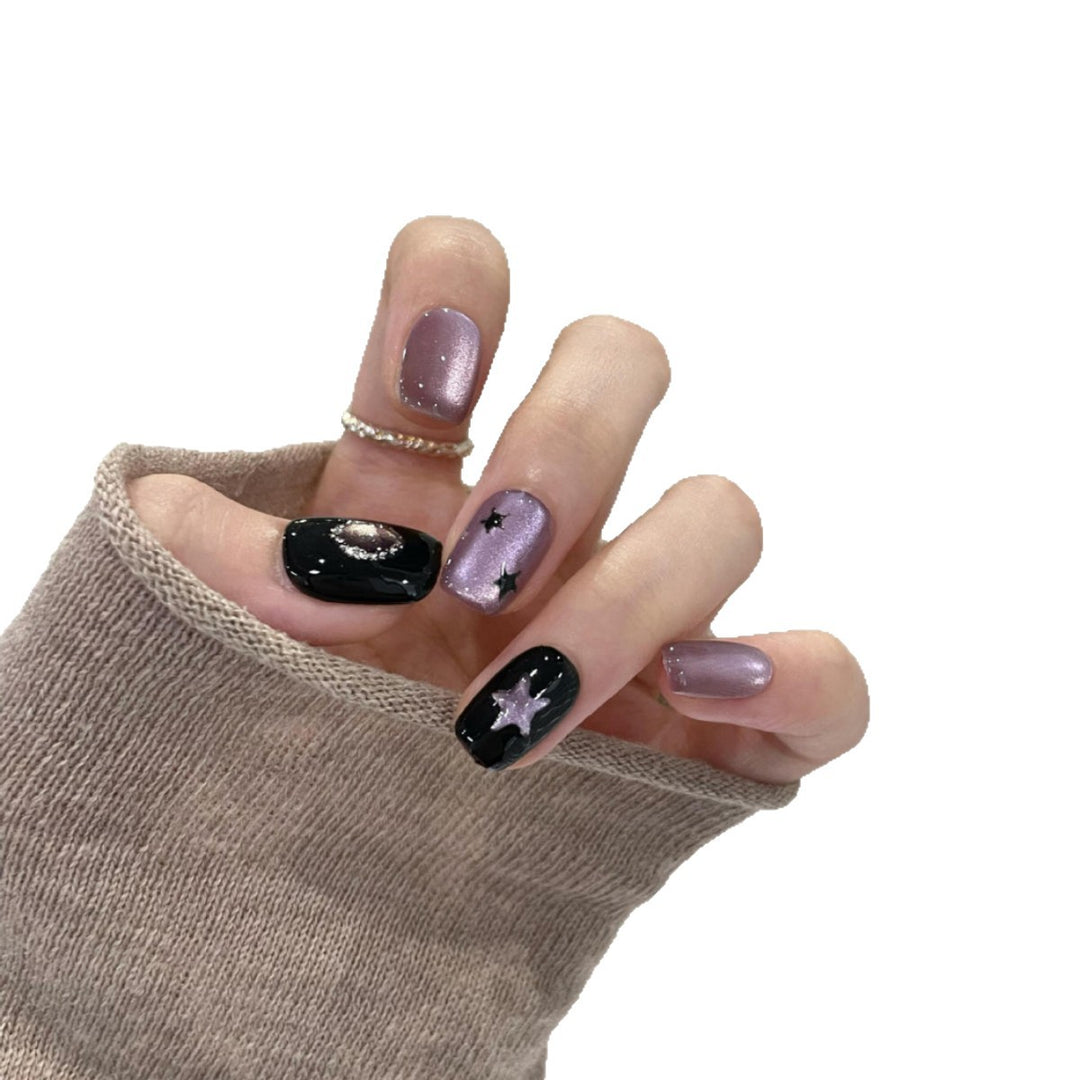 Stylish Star Design Artificial Nails Bowlift
