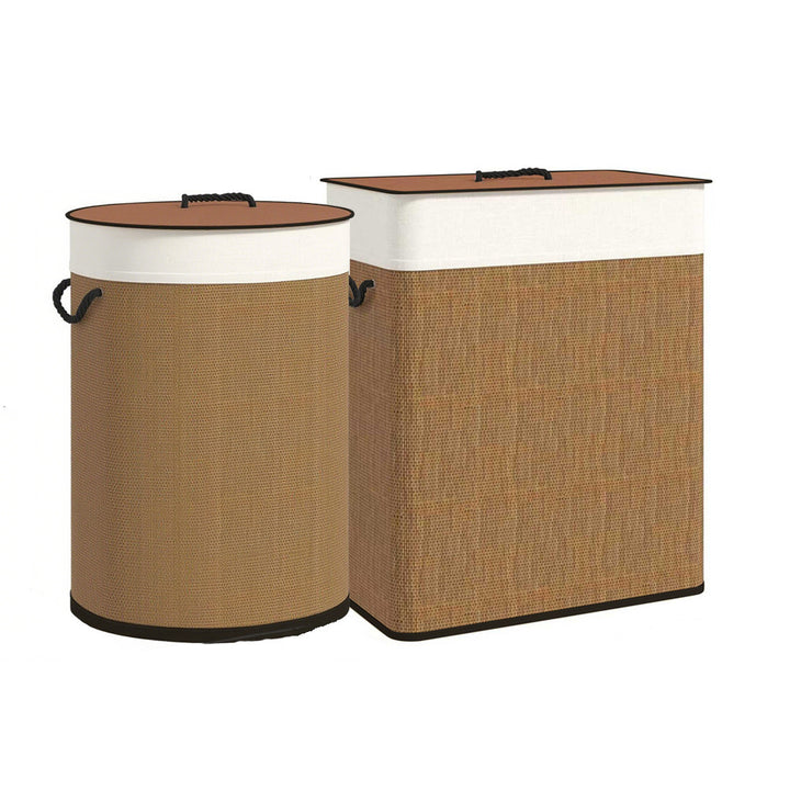 Elegant laundry container with removable lid and sturdy handles Bowlift