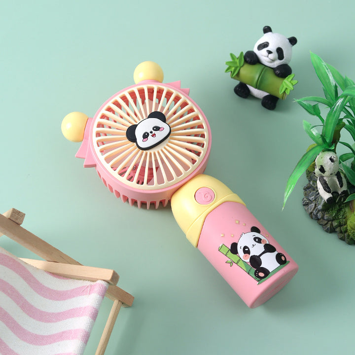 Unisex Portable Panda Fan with Integrated Spray Function Bowlift