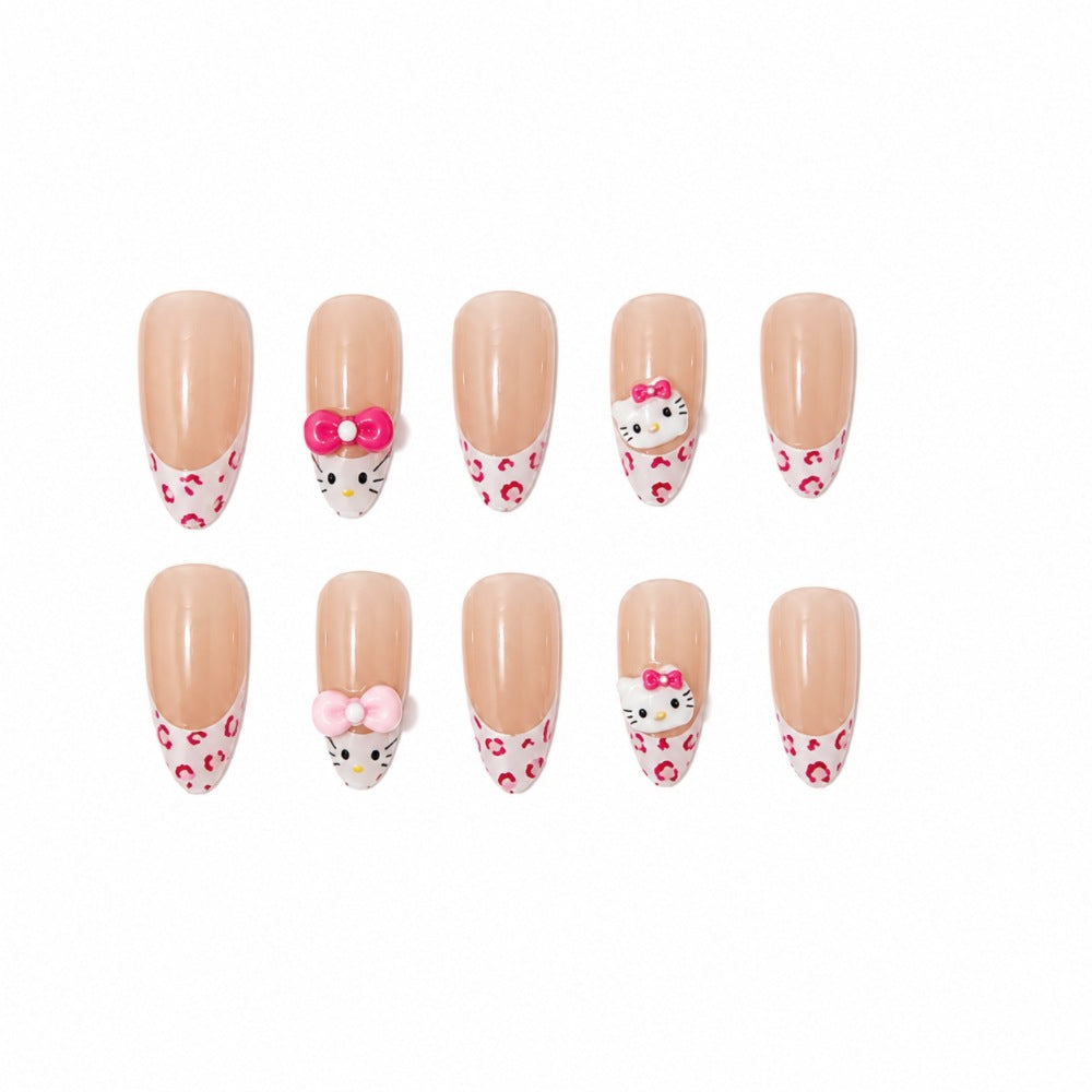 Character-Embellished Press-On Nail Set Bowlift