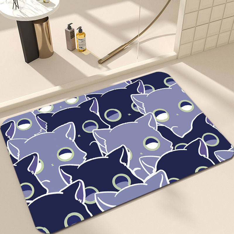 Cute Cat Design Bath Mat Bowlift