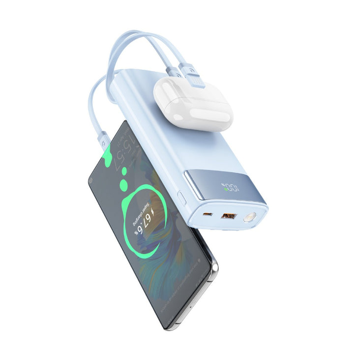 Portable power bank with slim design and digital display Bowlift
