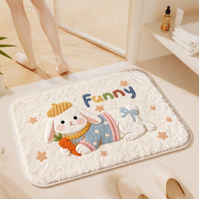 Cute Cat-Themed Bath Mat