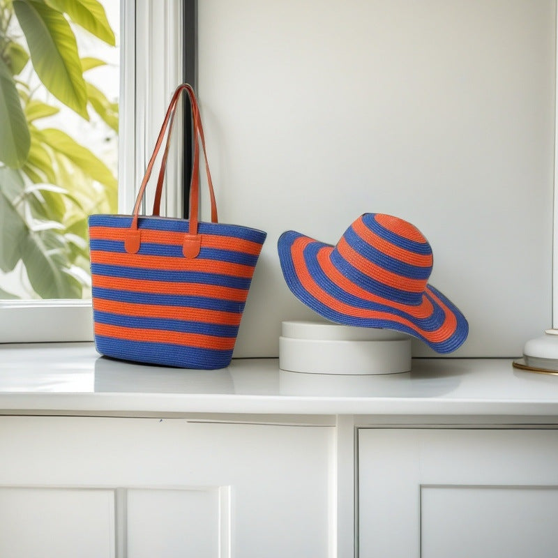 Beach bag with colorful stripes Bowlift