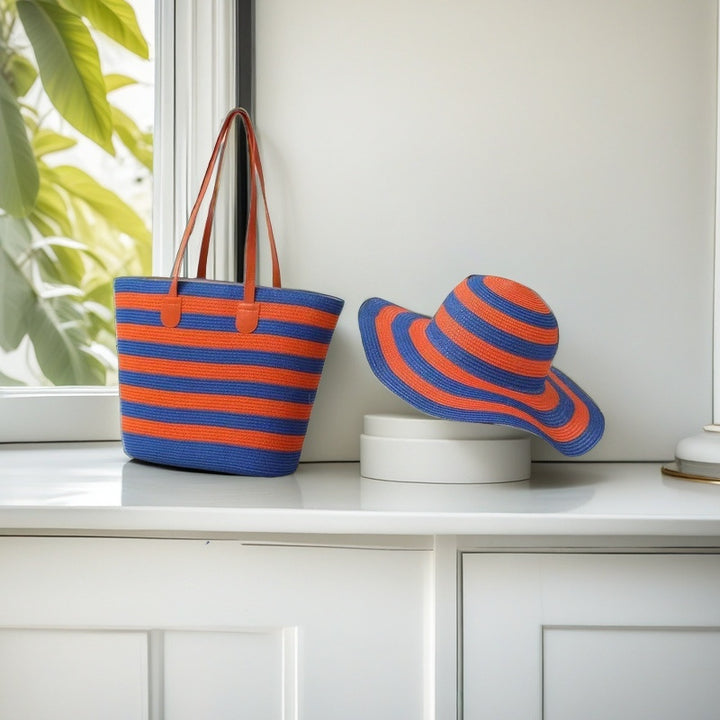 Beach bag with colorful stripes Bowlift