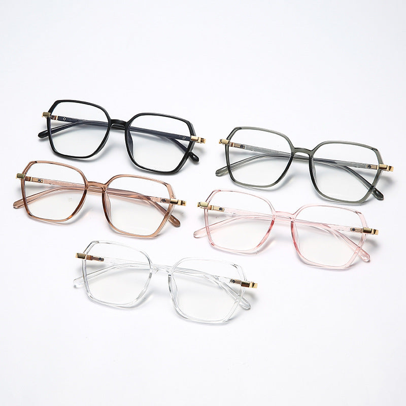 Ladies fashionable square reading glasses with golden accents Bowlift