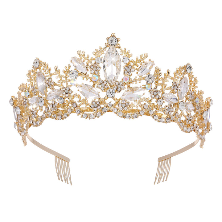 Ladies Glamorous Tiara with Sparkling Crystal Decorations Bowlift