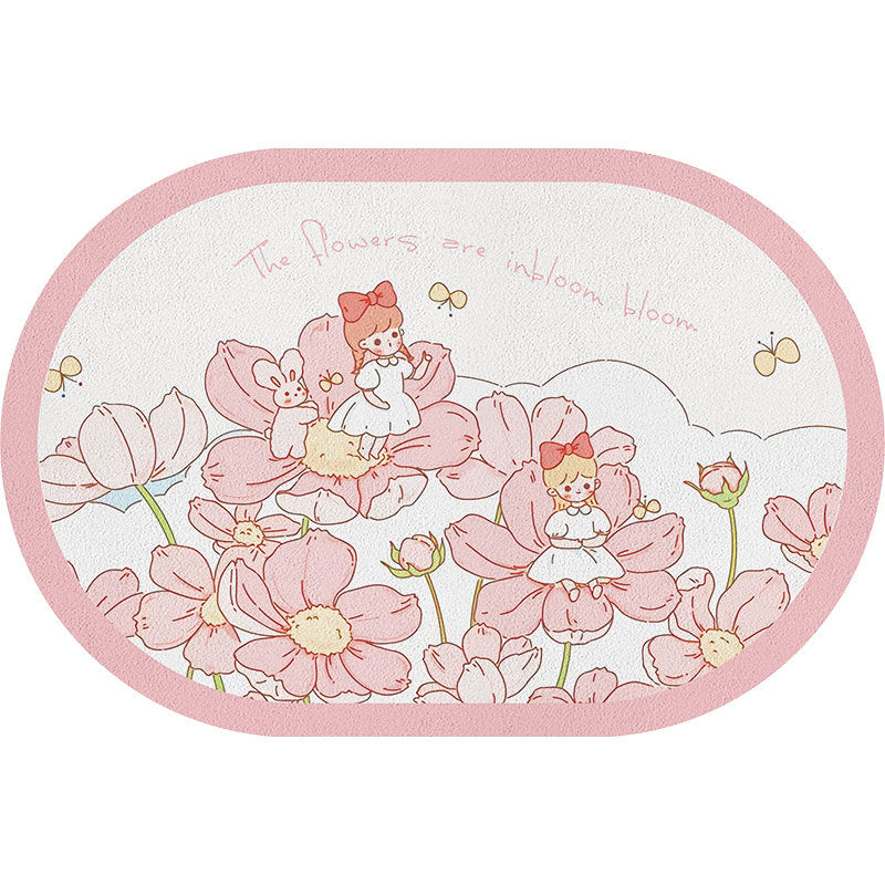 Floral Cartoon Bath Mat