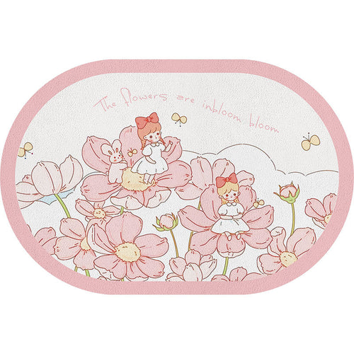 Floral Cartoon Bath Mat