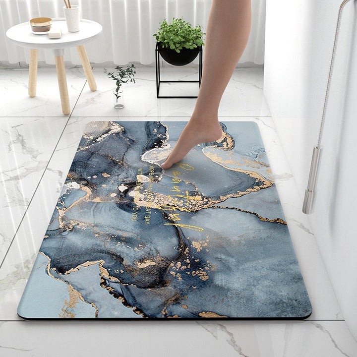 Soft Textured Abstract Bath Mat