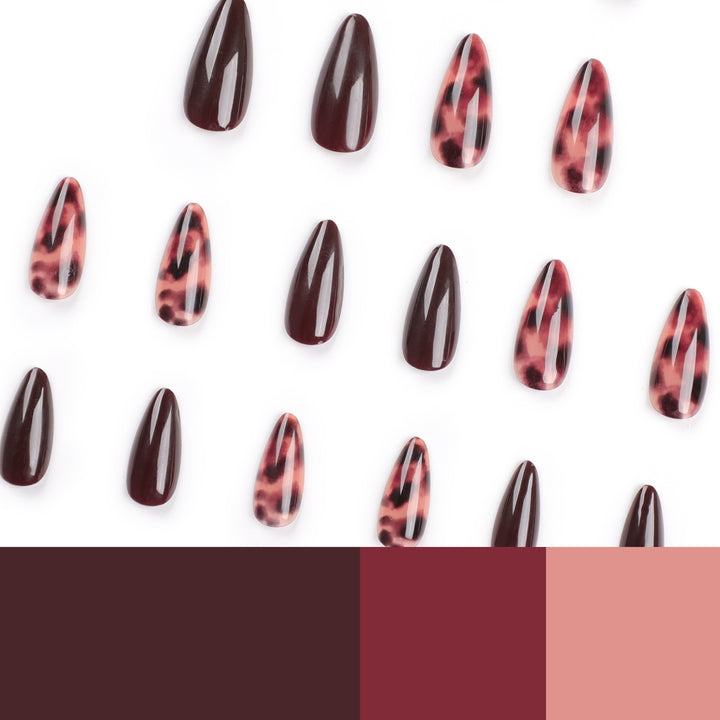 Elegant Stiletto Nails with Animal Design Bowlift