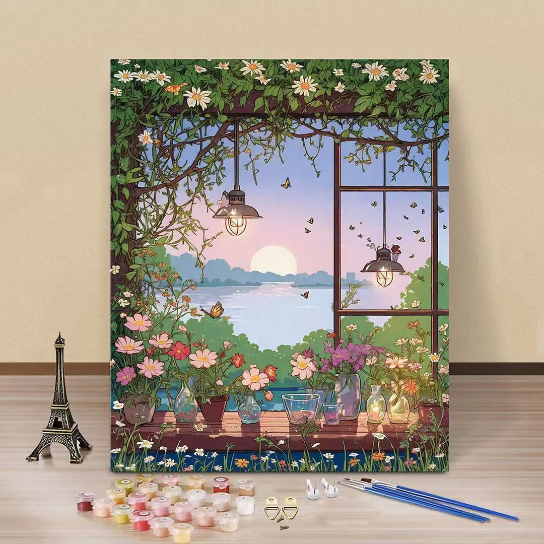 Scenic Garden Paint by Numbers Art Kit Bowlift