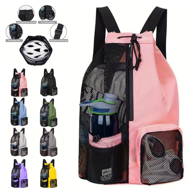 Breathable sports backpack with multiple mesh pockets Bowlift