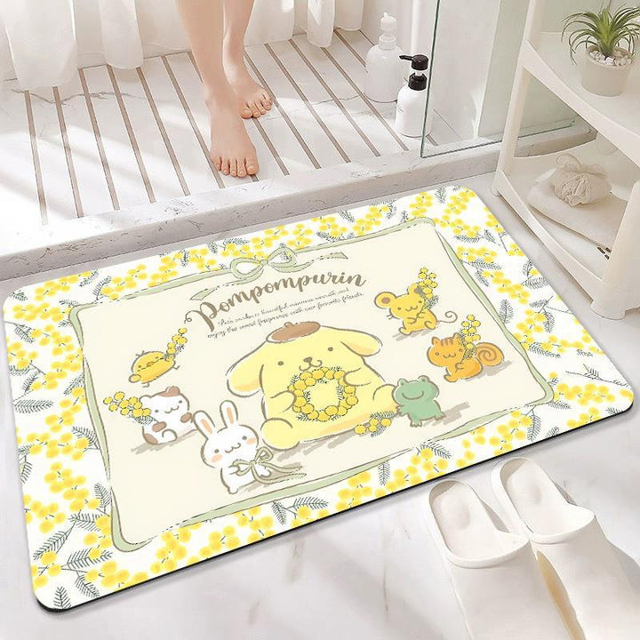 Plush Cartoon-Themed Bath Mat