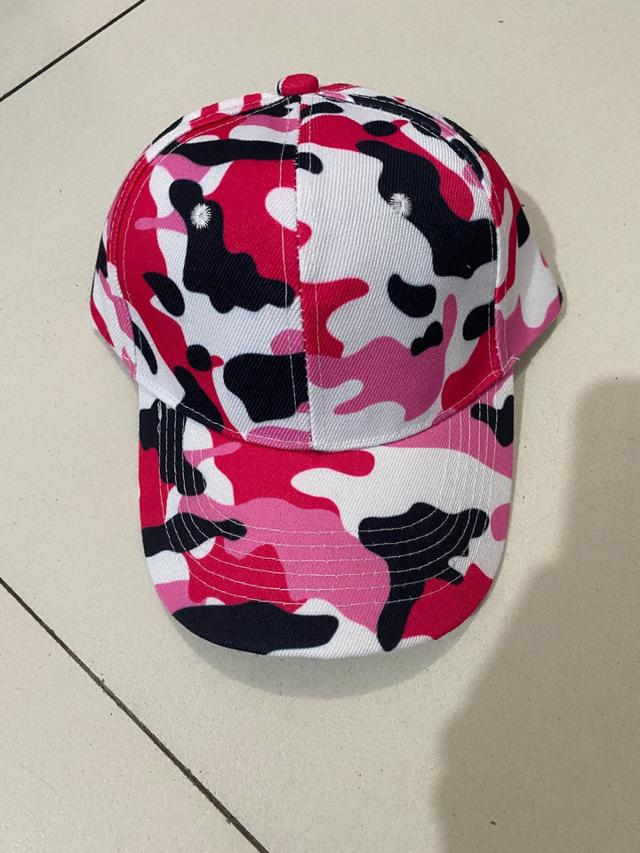Unisex Camouflage Patterned Adjustable Cap Bowlift