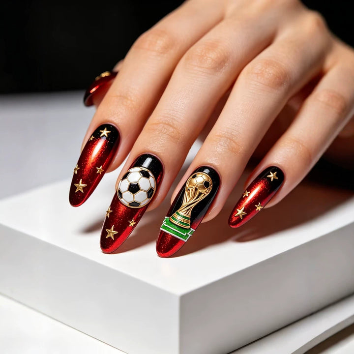 Creative Football Art Nails Bowlift