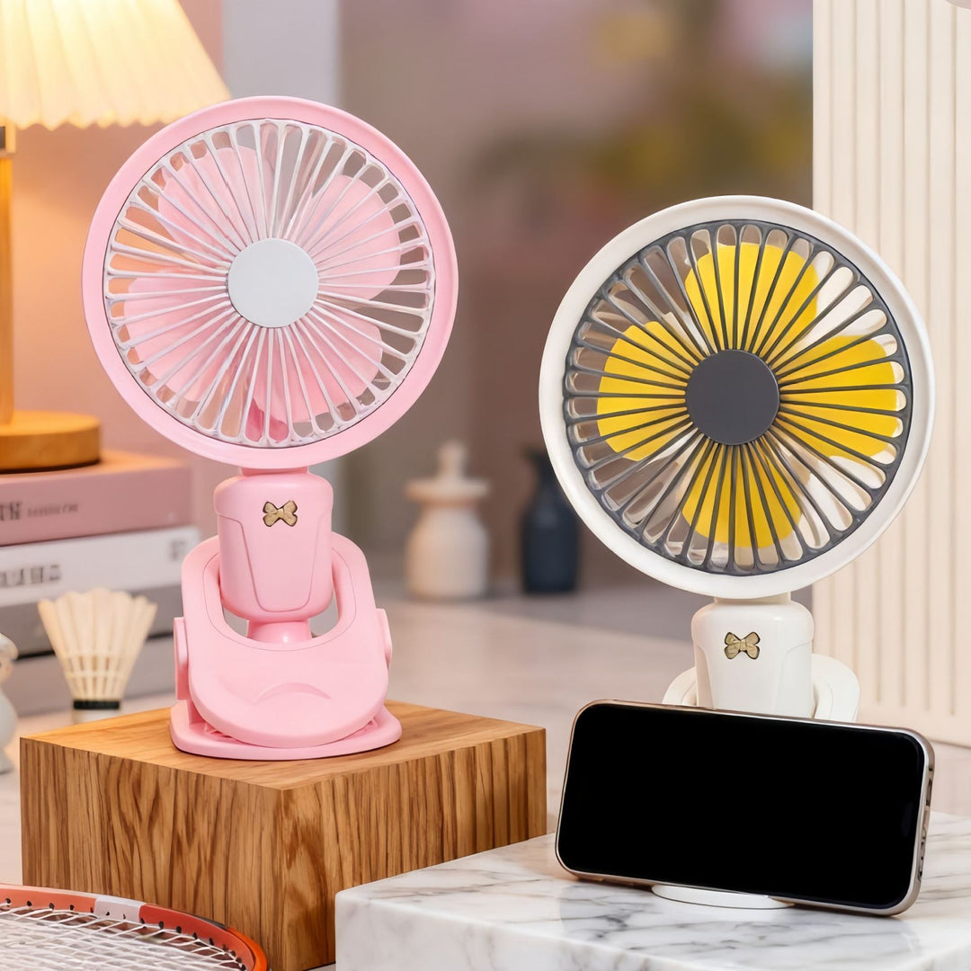 Women's Portable Table Fan with Multifunctional Mount Bowlift