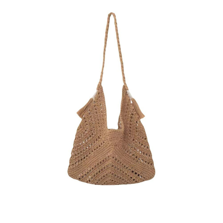 Handcrafted macrame shoulder bag with braided details Bowlift