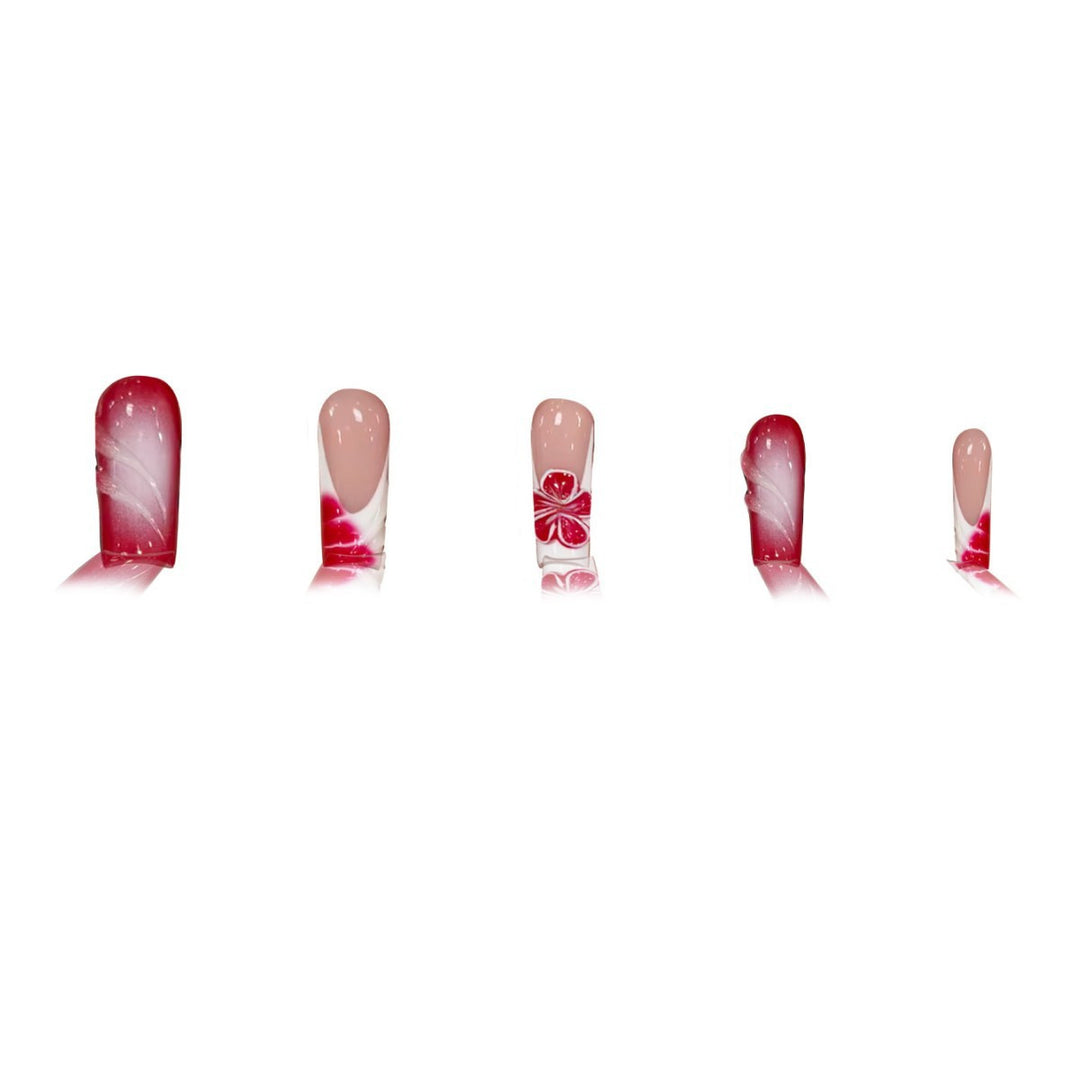 Floral and Artistic Press-On Nail Art Bowlift